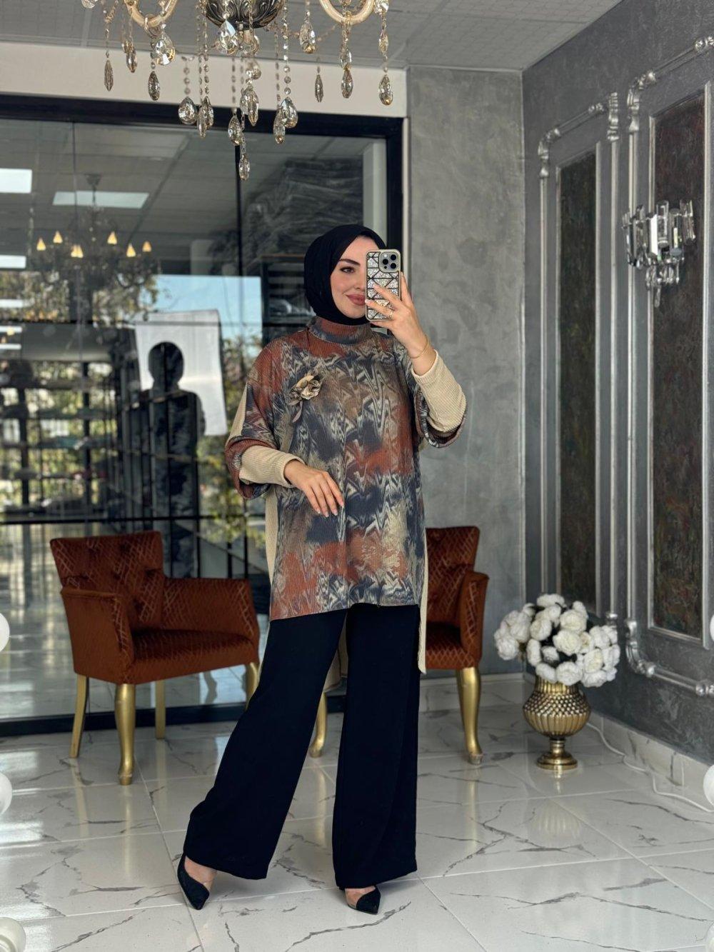 Rosa Örme Tunik